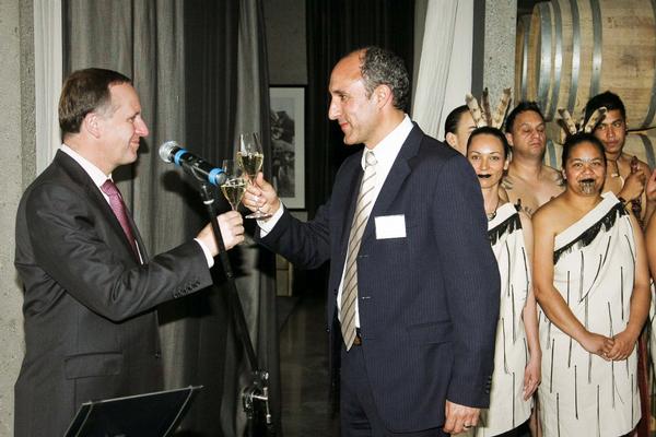 New Zealand Prime Minister John Key and Pernod Ricard New Zealand Managing Director Fabian Partigliani officially open the Brancott Estate Heritage Centre